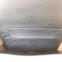 Schoudertasje met houten zijkanten 002 - IJsblauw met silverstamps