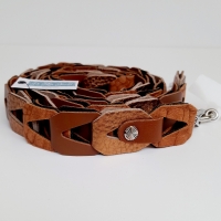 Strap voor tas of mobiel - brons en cognac