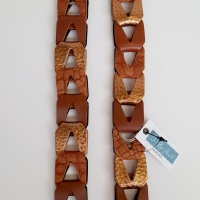 Strap voor tas of mobiel - brons en cognac