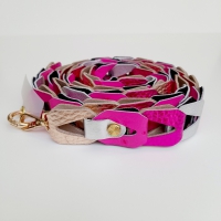 Strap voor tas of mobiel - fuchsia, metallic roze, zilver en rosé