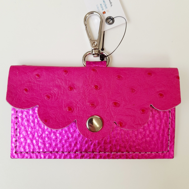 Portemonneetje - fuchsia en metallic roze