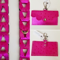 Portemonneetje - fuchsia en metallic roze