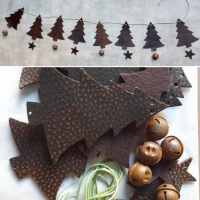 DIY pakket kerstslinger - kerstbomen