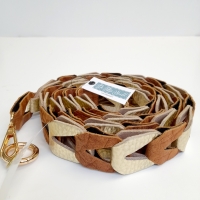 Strap voor tas of mobiel - goud en cognac