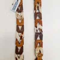 Strap voor tas of mobiel - cacao, cognac en koeienhuid picasso