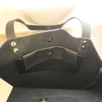 Shopper leer & koeienhuid - zwart & tricolor 2