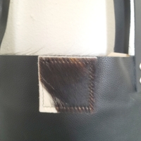 Shopper leer & koeienhuid - zwart & tricolor 3
