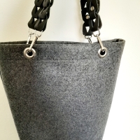 Shopper vilt - donkergrijze rendier