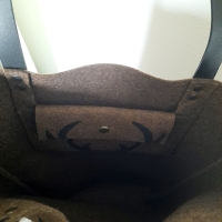 Shopper vilt - khaki rendier