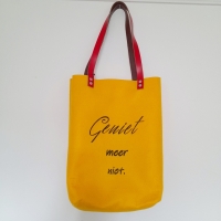 Shopper vilt - geel geniet
