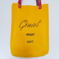 Shopper vilt - geel geniet