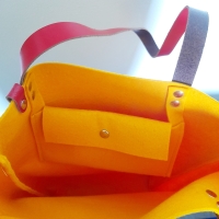 Shopper vilt - geel geniet
