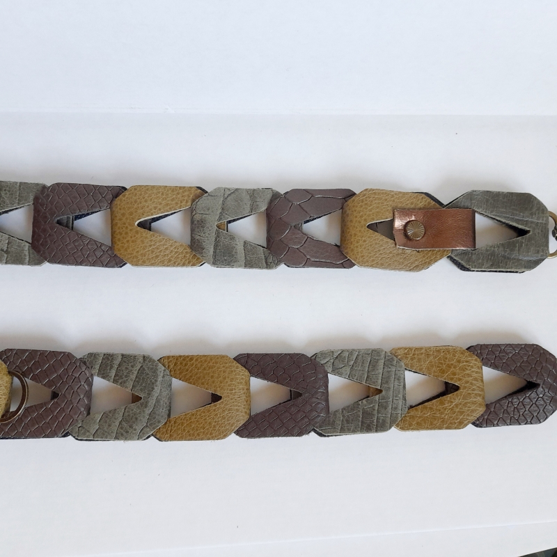 Strap voor tas of mobiel - groen en cacao