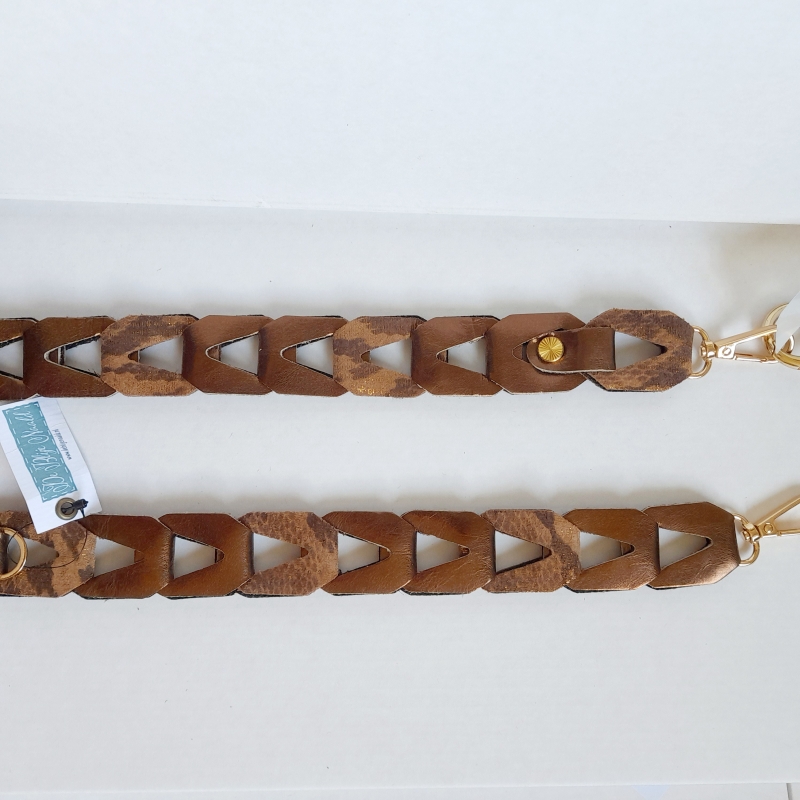 Strap voor tas of mobiel - brons glim