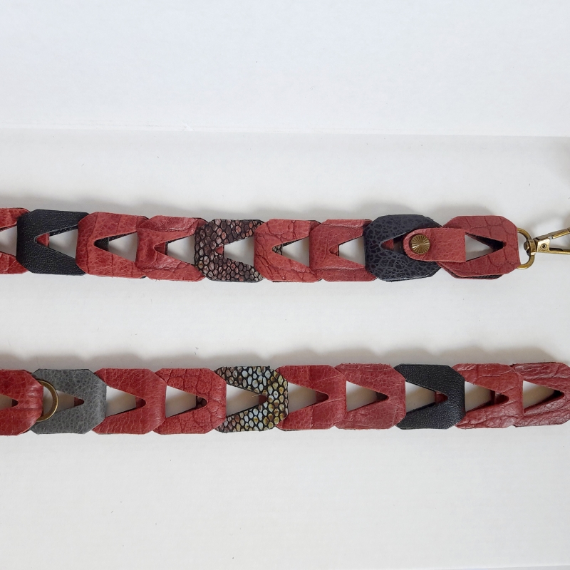 Strap voor tas of mobiel - bordeaux rood met extra