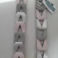 Strap voor tas of mobiel - roze, grijs en zilver
