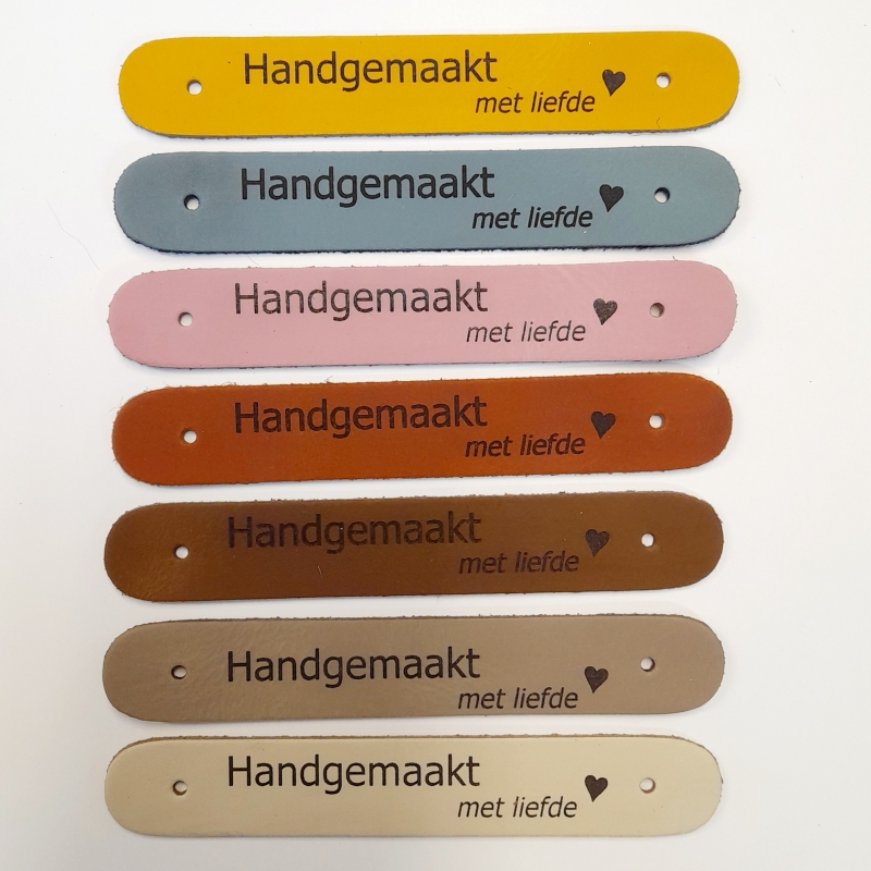 OPKOOPPAKKET LEREN LABEL - mix van 50 stuks